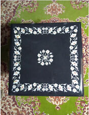 16 black Marble Dining Coffee corner Center Table Top inlay antique Mosaic e31"