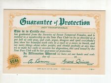 1941 Gag Gift Card Guarantee of Protection" Exhibit Supply Co Chicago - #2"