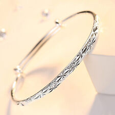 hot 925 Silver women cute lady Bangle bracelet fashion charm jewelry wedding