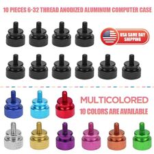 10pcs Computer PC Case Fully Threaded Knurled Thumb Screws 6#-32 Multicolored - South San Francisco - US