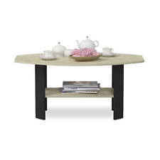 Marble/Black Simple Design Coffee Table, Cream - Bono - US