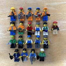 Lego Construction Worker Carpenter Minifigure Lot Of 20 w/Tools City Town