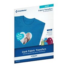 Printworks Dark T-Shirt Transfers For Light & Dark Fabrics, Inkjet Printer