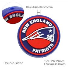 1 pc. Patriots Football Silicone Focal Bead, Beadable accessories