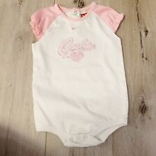 Infant Girl Pink and White Chicago Cubs Baseball Nike One Piece sz 18 Months