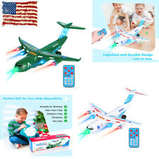 Airplane Model Kids Smart Remote-Control Toy with Music Rotatable Birthday Gifts - Cranbury - US