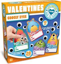 Happy Valentines Day Gift Cards 28 Pack for Kids Stick-On Monster Googly Eyes