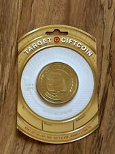 Target Gift Coin Bullseye Dog Gift Card Gold Tone No $$ Value Limited Edition
