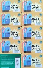 10 2022 STARBUCKS GIFT CARDS ~BACK AT IT~NO VALUE PIN NUMBER COVERED