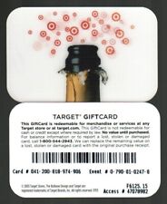 TARGET Bubbling Champagne Bottle ( 2003 ) Lenticular Gift Card ( $0 ) V1 - RARE