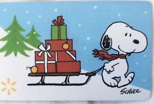 Peanuts~Snoopy With Sled Christmas ~Walmart Gift Card~No$Value~NEW~FAST SHIPPING