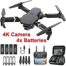 2024 RC Drone With 4K HD Dual Camera WiFi FPV Foldable Quadcopter + 4 Batteries