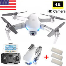 4K RC Drone Quadcopter Wide Angle Video Camera GPS Foldable Selfie WiFi+3Battery