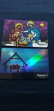 Walmart Nativity 2 Assorted Gift Card Lot NO $ Value Collectible Only