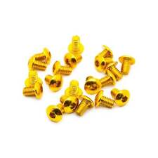 20pcs M4 Button Head Hex Screws Anodized 6063 Aluminum (M4x6mm - Gold) - College Station - US