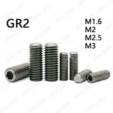 Titanium Hex Socket Set Screws Flat Point Grub Screws DIN913 M1.6 M2 M2.5 M3 - CN