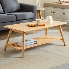 Nnewvante Coffee Table Foldable Bamboo Mid Century Desk TV Stand with Open St... - Toronto - Canada