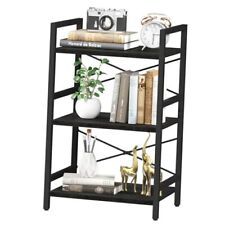 Bookshelf Small Book Shelf, Solid Industrial Shelf Bookcase, 3 Tier Black - Toronto - Canada