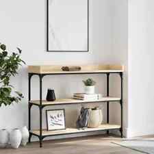 Console Table with Shelves Sonoma Oak 100x30x80 cm