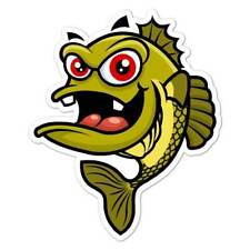 Cartoon Fish Bass Walleye Sticker