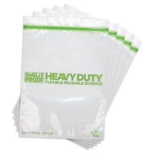 HEAVY DUTY Reusable STAND-UP Ziplock Bags for Food 5pk XXL 2-Gallon 12x16""