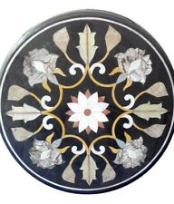 24 Marble Table Top pietra dura Floral work Inlay Home Decor Furniture"