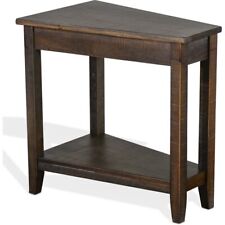 Pemberly Row 16 Transitional Wood Chair Side Table in Tobacco Leaf"