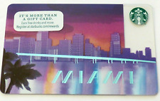 Starbucks Gift Card 2015 Miami FLA - City Skyline, Bridge -Collectible- No Value