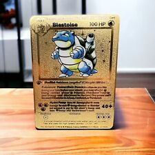 Blastoise 1st Edition Gold Metal Pokemon Card Collectible/Gift/Display