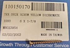 6 x 1-7/8 TORX DECK SCREW DICHROMATE (WT-STS-24) 500 each - Tulsa - US"