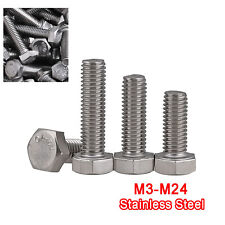 M6 M8 A2 304 Stainless Steel Full Threaded Hexagon Head Screws Hex Bolts Metric - CN