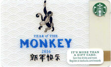 STARBUCKS Year of The Monkey 2016 Gift Card NEW