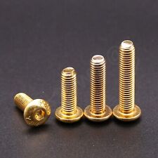 Round Head Socket Screw Allen Key Bolts Titanium Plating Gold M2 M2.5 M3 M4 M5 - CN