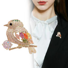 Bird Christmas Tree Crystal Rhinestone Brooch Pin Costume Women Jewelry Gifts