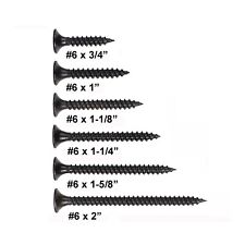 FASTENPOWER Drywall Screws #6 Coarse Thread Bugle-Head Phosphate Black, 3/4-2" - Rancho Cucamonga - US"