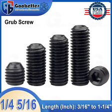 1/4-20 5/16-18 Black alloy steel Hex Socket Set Screw with Cup Point Grub Screw - Ontario - US