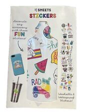 4 Sheet Stickers Decorate Accessories Washable Waterproof Sticker Sets Lot Of 2