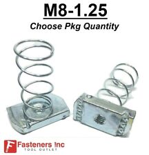 M8-1.25 Metric Strut Spring Nuts for Unistrut Channel #4196 P1007M8 EG / Zinc - Redding - US