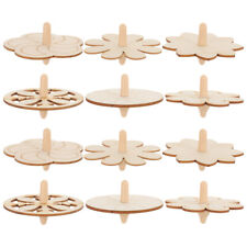 12 PCS Gyro Toy For Kids Top Wooden Cart Balance