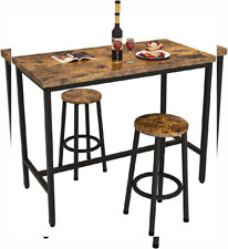 Recaceik 3 Piece Pub Dining Set, Modern bar Table and 39, Rustic Brown - Mumbai - India"