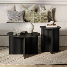 Square Fluted Nesting Coffee Table - 2 Piece - Sacramento - US