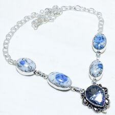 K2 Jasper, Tanzanite Handmade Silver Jewelry Necklace 18 NSL4986"