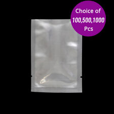 3x4.75in Clear Transparent Polythlene Heat/Vacuum Sealable Food-Safe Bag M02