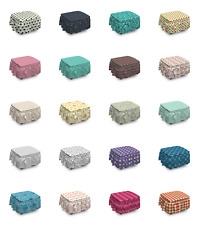 Ambesonne Colorful Surreal Ottoman Cover 2 Piece Slipcover Set and Ruffle Skirt - Toronto - Canada