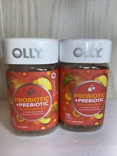 2Pk Olly Adult Probiotic+Prebiotic Digestive Support Gummy PEACH 70/140 e11/2024