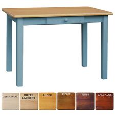 Blue Dining Table WITH DRAWER Kitchen Table SOLID PINE WOOD NEW MANUFACTURER