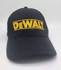 DeWalt Hat Cap Strap Back Twill Adjustable Black Embroidered Tools Construction