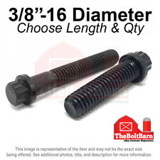 3/8-16 Coarse 12-Point Flange Screws Alloy Steel Black (Pick Length & Qty) - Cleveland - US"