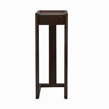 39.5 Oriental Minimalistic Square Brown Plant Stand Pedestal Table cs7783 - San Mateo - US"