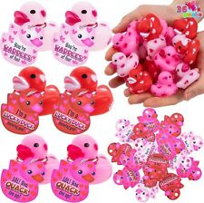 36Pcs Valentine's Day Gift Cards with Mini Rubber Duck with Card Tags